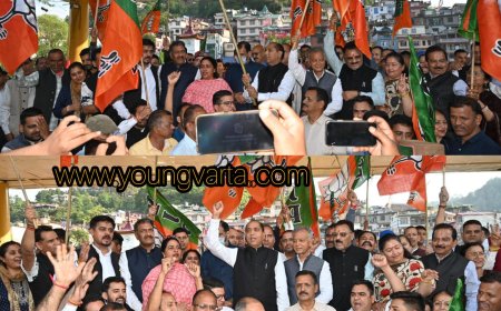 पड्डल मैदान में जयराम ठाकुर ने मनाया भाजपा की जीत का जश्न, शीर्ष नेतृत्व और जनता को दी बधाइयाँ
