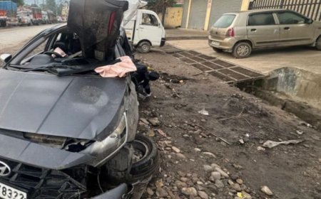 मंडी में तेज रफ्तार कार हाइड्रा से टकराई, 3 युवकों की मौत, 2 गंभीर घायल