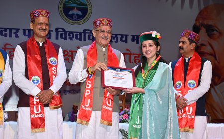 राज्यपाल ने सरदार पटेल विश्वविद्यालय मण्डी के दीक्षांत समारोह की अध्यक्षता की
