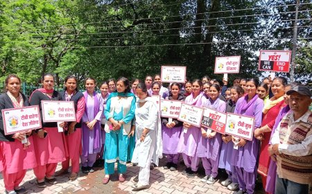 क्षय रोग मुक्त भारत अभियान बारे मशोबरा में निकाली जागरूकता रैली