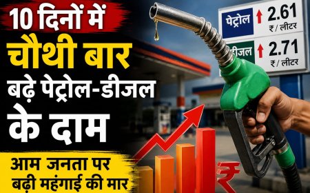पेट्रोल ने लगाया शतक , दस दिनों में चौथी बार बढ़े पेट्रोल-डीजल के दाम , पेट्रोल 102.52 और 94.50 पर पहुंचा डीजल 