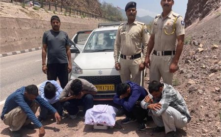 बिलासपुर में कार की डिक्की में मिली चरस की खेप, ठाणेदार सहित मंडी के 5 तस्कर गिरफ्तार