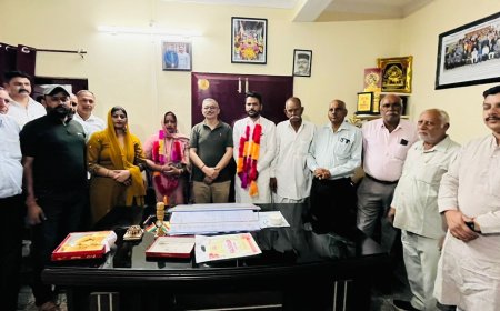 पालियों पंचायत के नवनिर्वाचित प्रतिनिधियों ने की विधायक अजय सोलंकी से शिष्टाचार भेंट