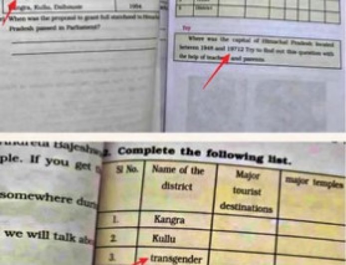 एचपी बोर्ड की किताब में किन्नौर को लिखा जिला ट्रांसजेंडर, जिला मंडी को मार्केट, फिर छपेगी किताब