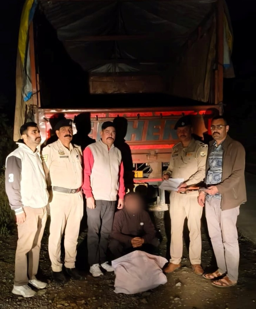 राजगढ़ में पुलिस की बड़ी कार्रवाई: ट्रक से 9.346 किलो चूरापोस्त बरामद, चालक गिरफ्तार