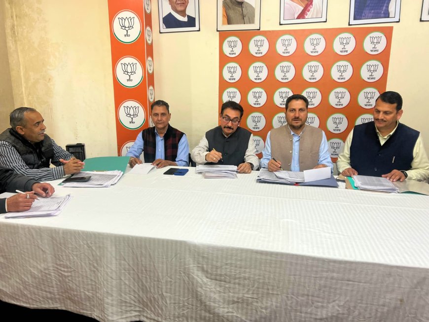 चुनावों को लेकर भाजपा की रणनीति तेज—जिला परिषद से लेकर नगर निकायों तक कांग्रेस को करारी हार देने का संकल्प”: विपिन परमार