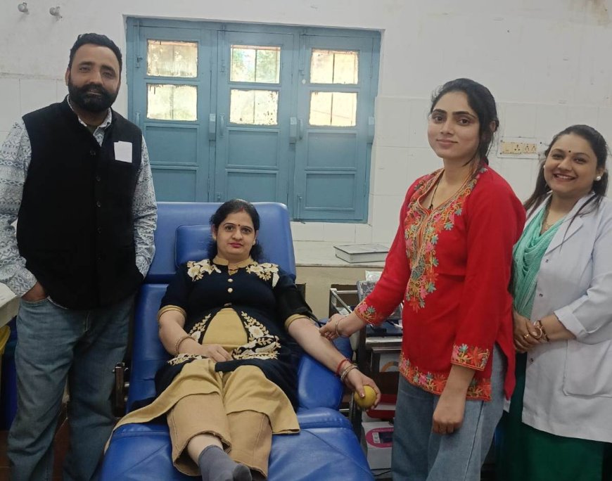ड्रॉप्स ऑफ होप के सदस्यों ने अप्रैल माह में उपलब्ध करवाया 35 यूनिट रक्त