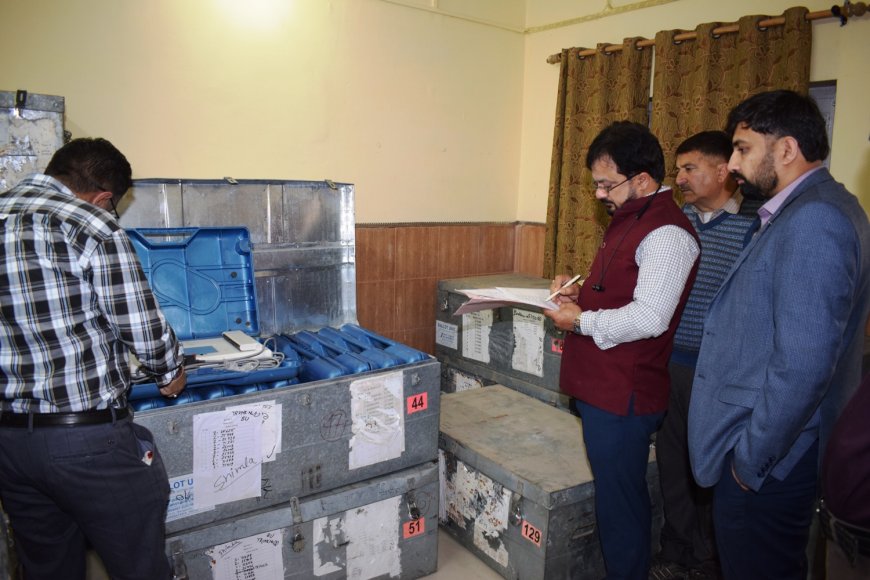 नगर निगम सोलन के निर्वाचन के लिए 30 ई.वी.एम. भण्डारण कक्ष में रखवाई गई