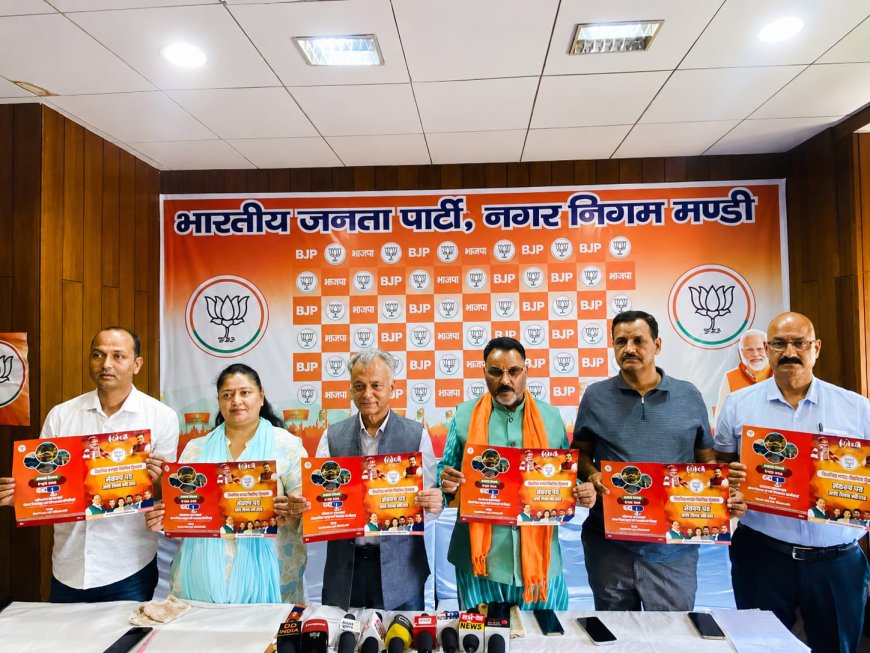 मंडी नगर निगम को आधुनिक, सुरक्षित और व्यवस्थित शहर बनाने का रोडमैप है भाजपा का संकल्प पत्र : अनिल शर्मा