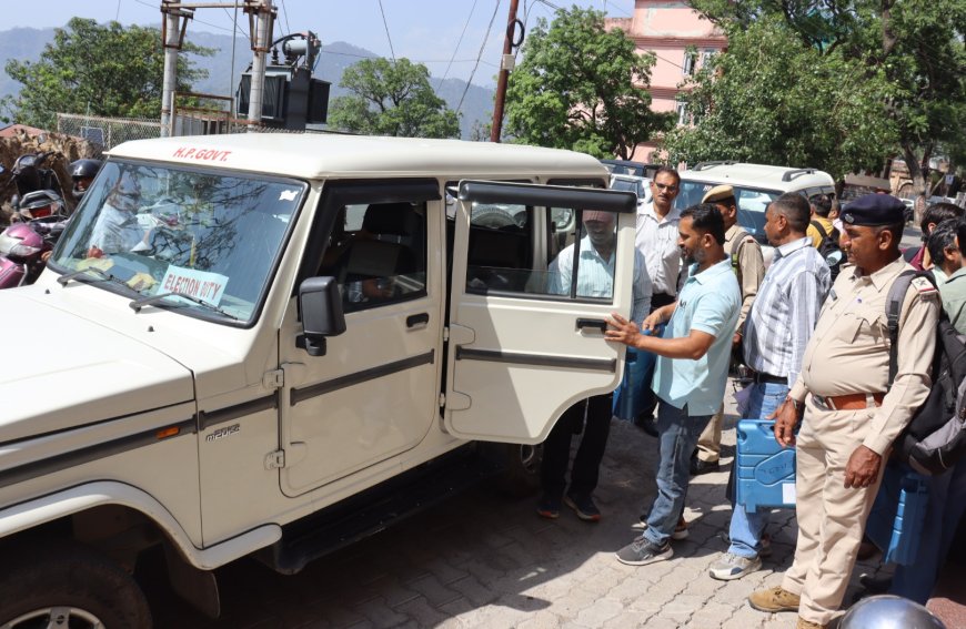 नगर परिषद नाहन, पांवटा व नगर पंचायत राजगढ के लिए 55 पोलिंग पार्टियां हुई रवाना, 200 पुलिसकर्मी संभालेंगे सुरक्षा व्यवस्था