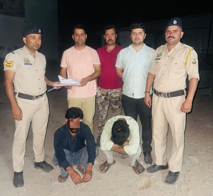 पांवटा साहिब में 214 ग्राम चरस सहित यूपी के दो युवक गिरफ्तार