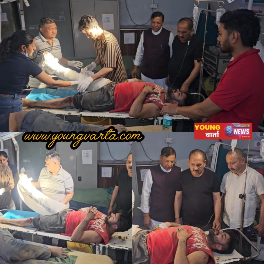 भाजपा अध्यक्ष ने अपनी गाडी से अस्पताल पहुंचाएं सड़क हादसे में घायल युवक, टक्कर मारने के बाद मौके से फरार हो गया था वाहन  