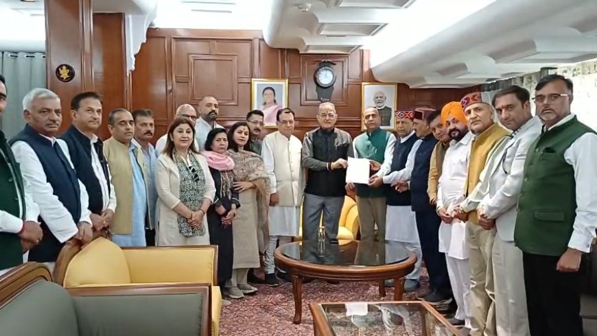 राज्यपाल से मिला भाजपा प्रतिनिधिमंडल, डॉ. राजीव बिंदल और जयराम ठाकुर के नेतृत्व में सौंपा ज्ञापन