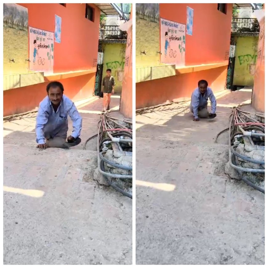 घुटनों के बाल 4 किलोमीटर मतदान करने पहुंचे दुलाराम, भीषण गर्मी के बीच बिना किसी सहारे के पहुंचे मतदान केंद्र