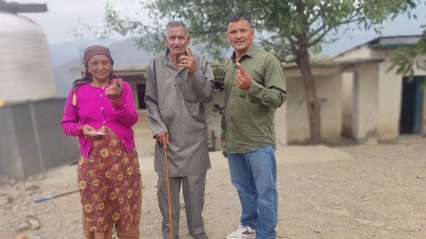 आजादी के बाद पहली बार बनी  धाली पंचायत  में मतदान के दिन उत्सव जैसा माहौल