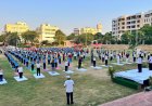 योग से निरोग का संदेश: 460 एनसीसी कैडेट्स व स्टाफ ने एक साथ किया योगाभ्यास