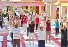 नाहन के कालीस्थान मंदिर में अंतर्राष्ट्रीय योग दिवस का आयोजन