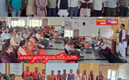 नाहन ब्लॉक के 10 भाजपा समर्थित बीडीसी सदस्यों का स्वागत-अभिनन्दन कार्यक्रम आयोजित