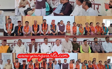 भाजपा समर्थित 13 नवनिर्वाचित जिला परिषद सदस्यों का नाहन में स्वागत कार्यक्रम आयोजित 