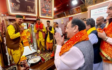 हनुमान जी का आशीर्वाद लेकर देश की प्रगति और प्रधानमंत्री मोदी की दीर्घायु की कामना की : जगत प्रकाश नड्डा