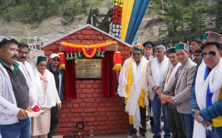 सीमावर्ती ग्राम पंचायत ठंगी के गावं लम्बर में 2 करोड़ रुपये की लागत से निर्मित बैली ब्रिज का किया लोकार्पण