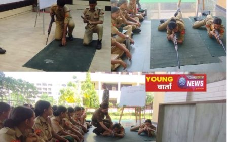 10 दिवसीय वार्षिक एनसीसी प्रशिक्षण शिविर के तीसरे दिन  कैडेट्स को दी फायरिंग पोजिशन व मैप की जानकारी