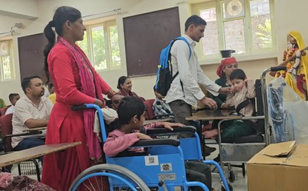 समग्र शिक्षा अभियान के तहत बच्चों को कृत्रिम अंग किए वितरित, कृत्रिम अंग बच्चो के लिए बनेंगे मददगार