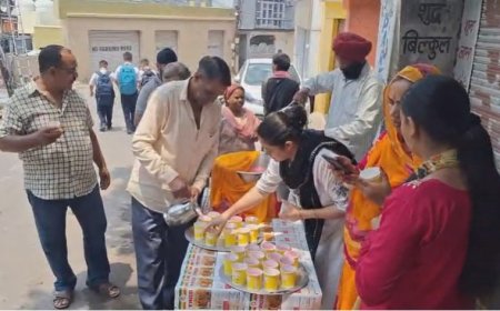 ऐतिहासिक नाहन शहर में  निर्जला एकादशी पर विभिन्न स्थानों पर लगाई गई छबील