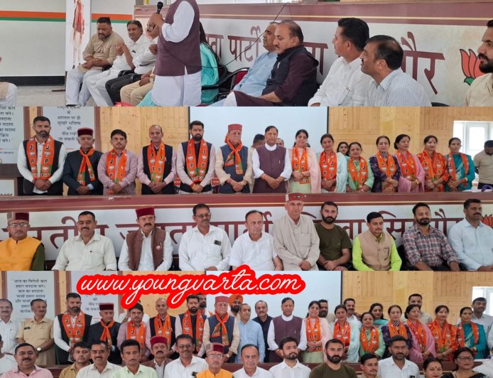 भाजपा समर्थित 13 नवनिर्वाचित जिला परिषद सदस्यों का नाहन में स्वागत कार्यक्रम आयोजित 