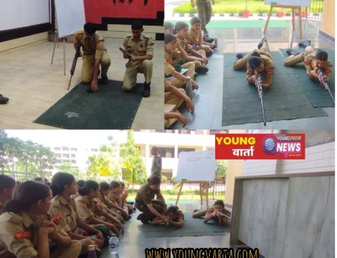10 दिवसीय वार्षिक एनसीसी प्रशिक्षण शिविर के तीसरे दिन  कैडेट्स को दी फायरिंग पोजिशन व मैप की जानकारी