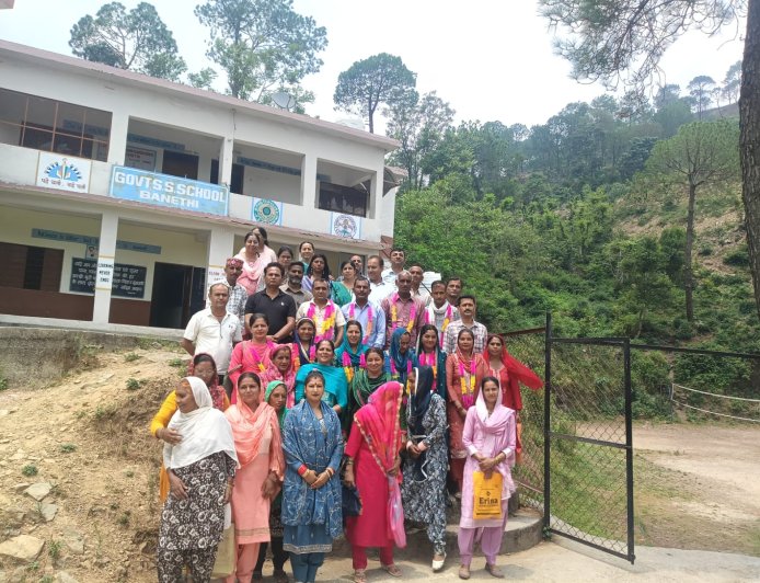 बनेठी स्कूल में एसएमसी का गठन, सुभाष शर्मा लगातार तीसरी बार बने अध्यक्ष