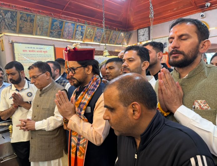 हनुमान जी के आशीर्वाद से विकसित भारत का संकल्प और मजबूत होगा, मोदी जी के नेतृत्व में भारत नई ऊंचाइयों को छू रहा है : अनुराग ठाकुर