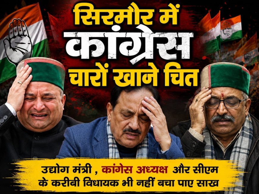 सिरमौर में टूटा कांग्रेस का तिलिस्म, उद्योग मंत्री, प्रदेश अध्यक्ष और सीएम के करीबी विधायक भी नहीं बचा पाए साख