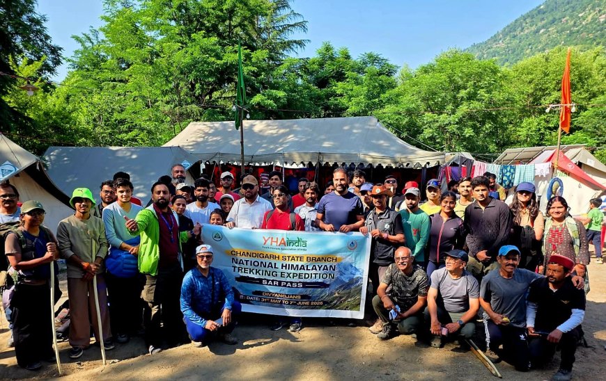 दिव्यांगजनों के लिए वाईएचएआई चंडीगढ़ की सर पास ट्रेकिंग टीम कुल्लू पहुंची
