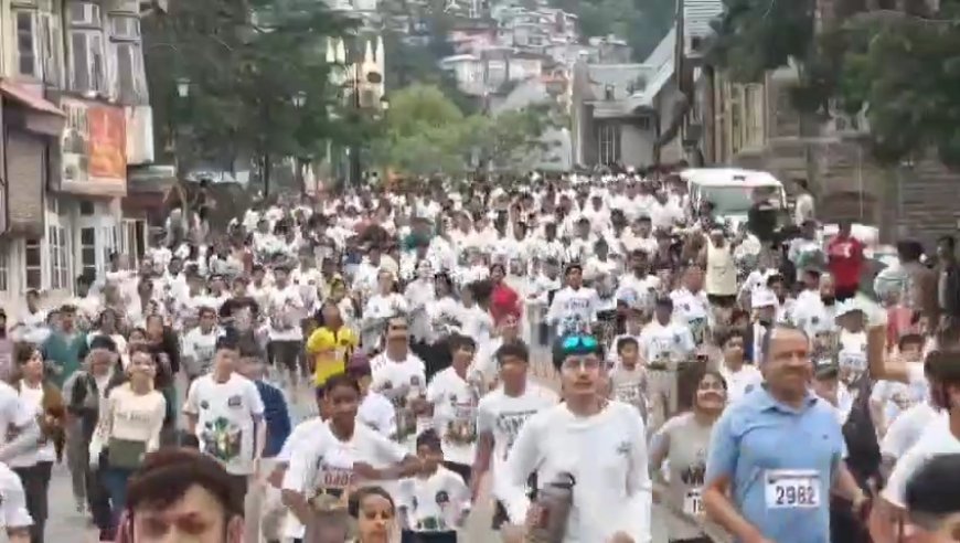 शिमला के रिज पर मिनी मैराथन , स्वच्छ पर्यावरण के साथ दिया चिट्टा-मुक्त हिमाचल का संदेश