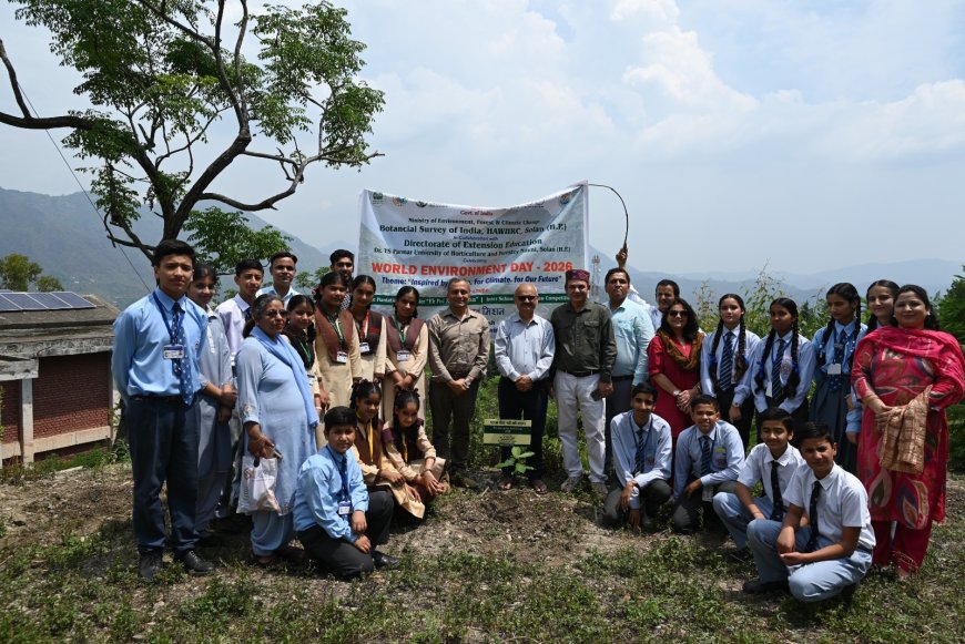 विश्व पर्यावरण दिवस पर बीएसआई सोलन ने किया पौधरोपण और चित्रकला प्रतियोगिता का आयोजन