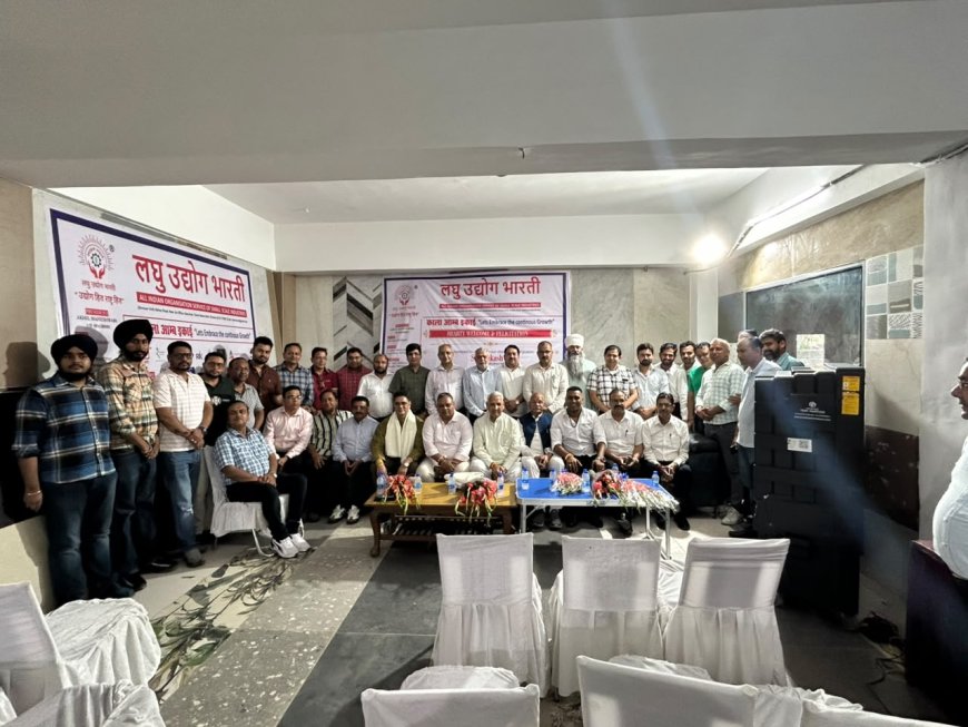 कालाअम्ब में लघु उद्योग भारती के राष्ट्रीय व प्रदेश नेतृत्व का भव्य स्वागत, उद्योगों की चुनौतियों पर हुआ मंथन
