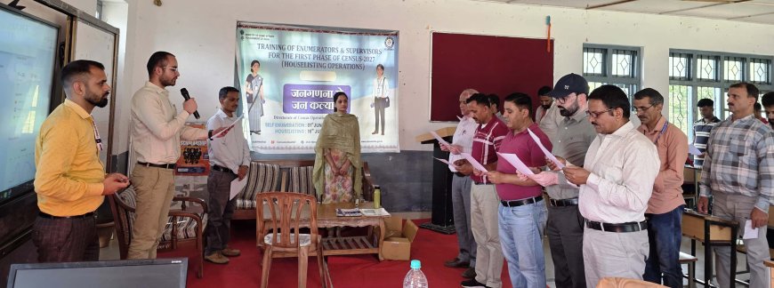 जनगणना 2027 अभियान के लिए जुन्गा में 36 कर्मचारियों को दिया प्रशिक्षण
