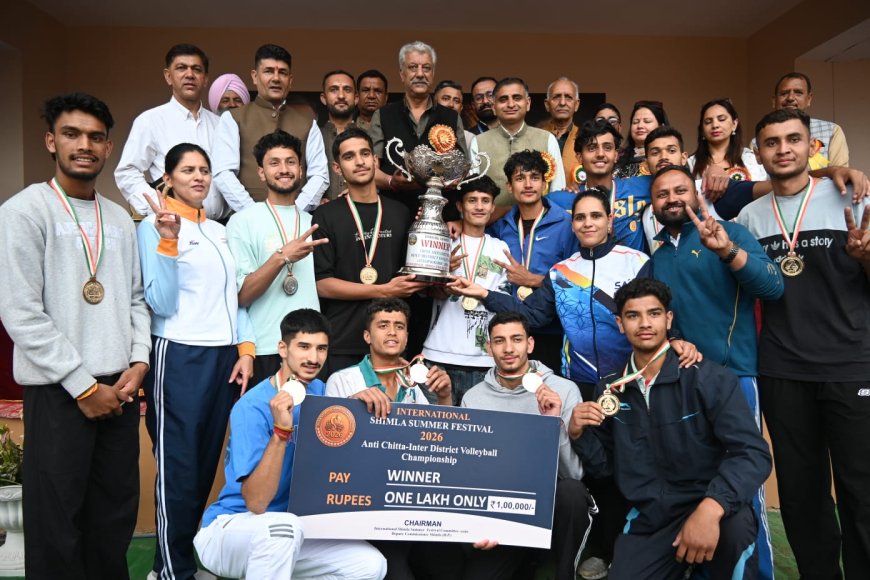 अंतर जिला वॉलीबॉल चैंपियनशिप में शिमला रेड टीम बनी चैंपियन