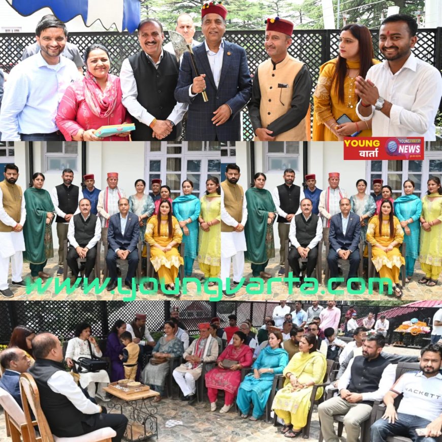 सिरमौर के भाजपा समर्थित जिला परिषद सदस्यों ने जयराम ठाकुर से की शिष्टाचार भेंट