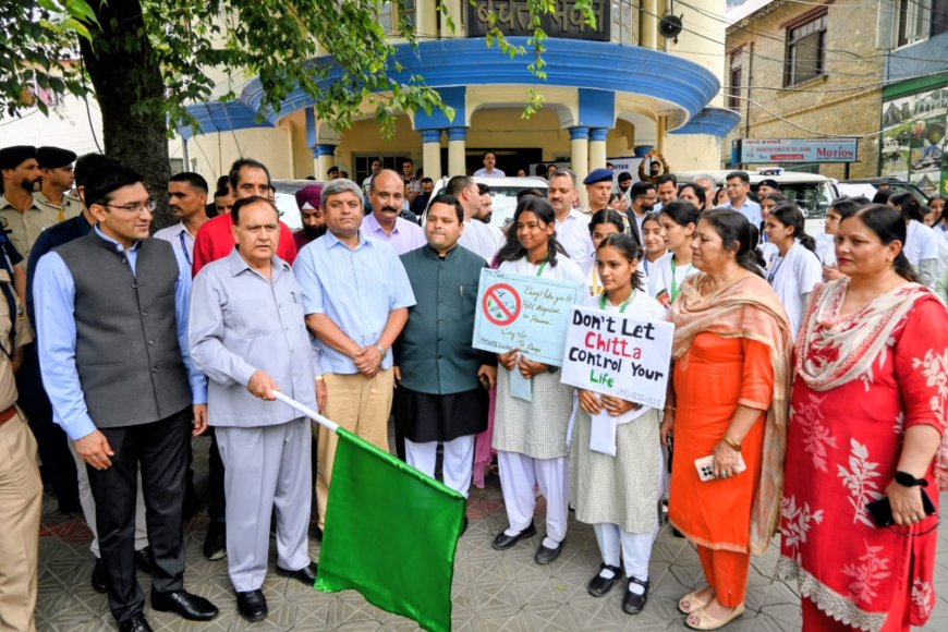 विधानसभा अध्यक्ष ने एंटी-चिट्टा जागरूकता रैली को दिखाई हरी झंडी- नशामुक्ति की दिलाई शपथ