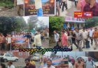 रेणुका बांध के विस्थापितों ने मांगों को लेकर ददाहू में किया प्रदर्शन