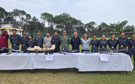 एनसीसी कैडेटों ने एयर क्राफ्ट के मॉडल्स की उड़ानों से दिखाए करतब, स्वयं निर्मित ड्रोन एवं रेडियो नियंत्रित विमान का रोमांचक हवाई प्रदर्शन