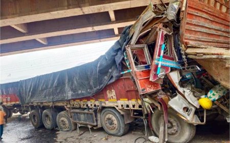 परवाणू सेब मंडी में बड़ा हादसा, 3 खड़े ट्रकों से जा भिड़ा बेकाबू ट्रक, उड़े परखच्चे