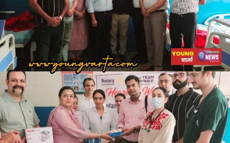 रोटरी नाहन सिरमौर हिल्स ने मेडिकल कालेज को डोनेट किये स्वास्थ्य उपकरण