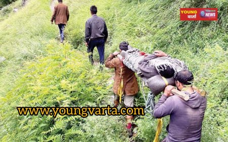 बड़ा भंगाल से स्ट्रेचर पर भरमौर पहुंचाया घायल भेड़पालक , 13 सदस्यीय रेस्क्यू टीम ने बचाई जान