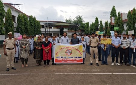 पंजैहरा  स्कूल के बच्चों ने नशे के प्रति किया जागरूक