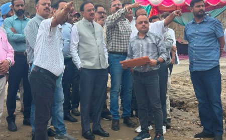 उद्योग मंत्री हर्षवर्धन चौहान ने ब्लक ड्रग पार्क परियोजना का किया निरीक्षण, समयबद्ध क्रियान्वयन पर दिया जोर 