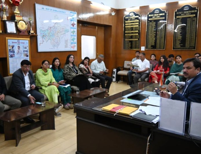उपराष्ट्रपति के प्रस्तावित शिमला दौरे के दृष्टिगत जिला प्रशासन की तैयारियों को लेकर बैठक आयोजित