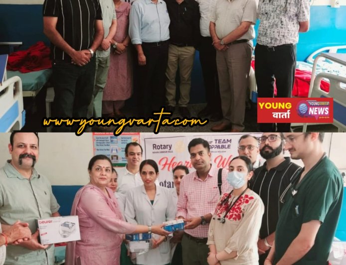 रोटरी नाहन सिरमौर हिल्स ने मेडिकल कालेज को डोनेट किये स्वास्थ्य उपकरण
